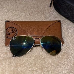 Rainbow aviator ray ban sunglasses